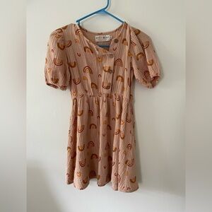 Ditdotsmile Kids Rainbow Dress - Pink and Orange